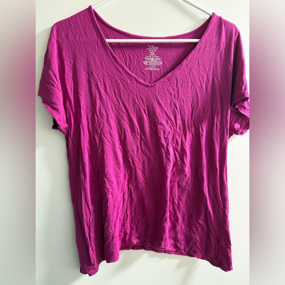 Secret Treasures Magenta V-Neck Tee
